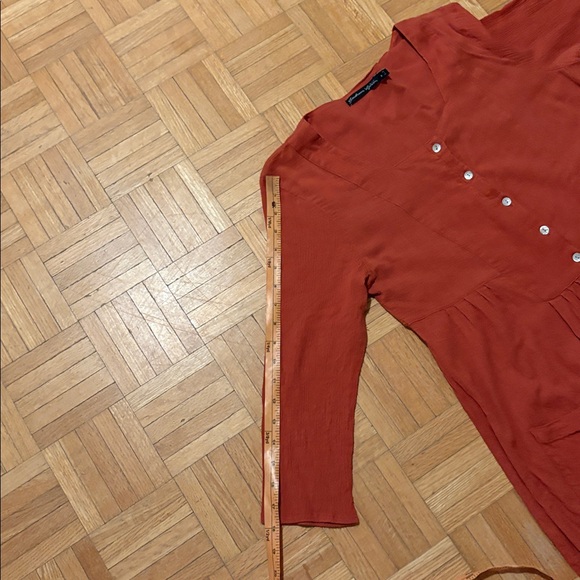 Gudrun Sjoden Rust Button-Down Dress with Pockets - Picture 4 of 12